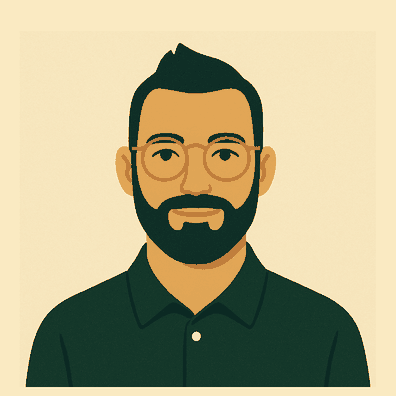 Illustrated portrait of Justin Connor